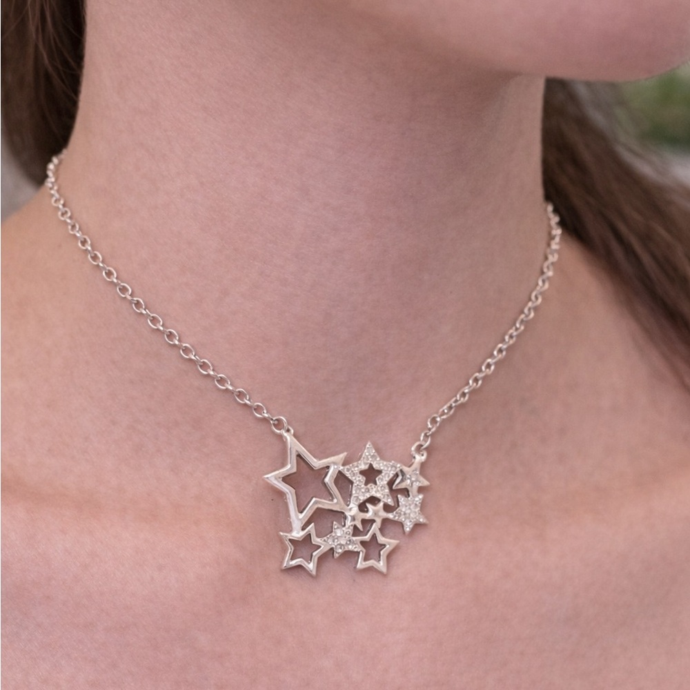 Star cluster crystal necklace